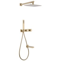 Душевой комплект Abber Rund AF8717G С ВНУТРЕННЕЙ ЧАСТЬЮ, матовое золото