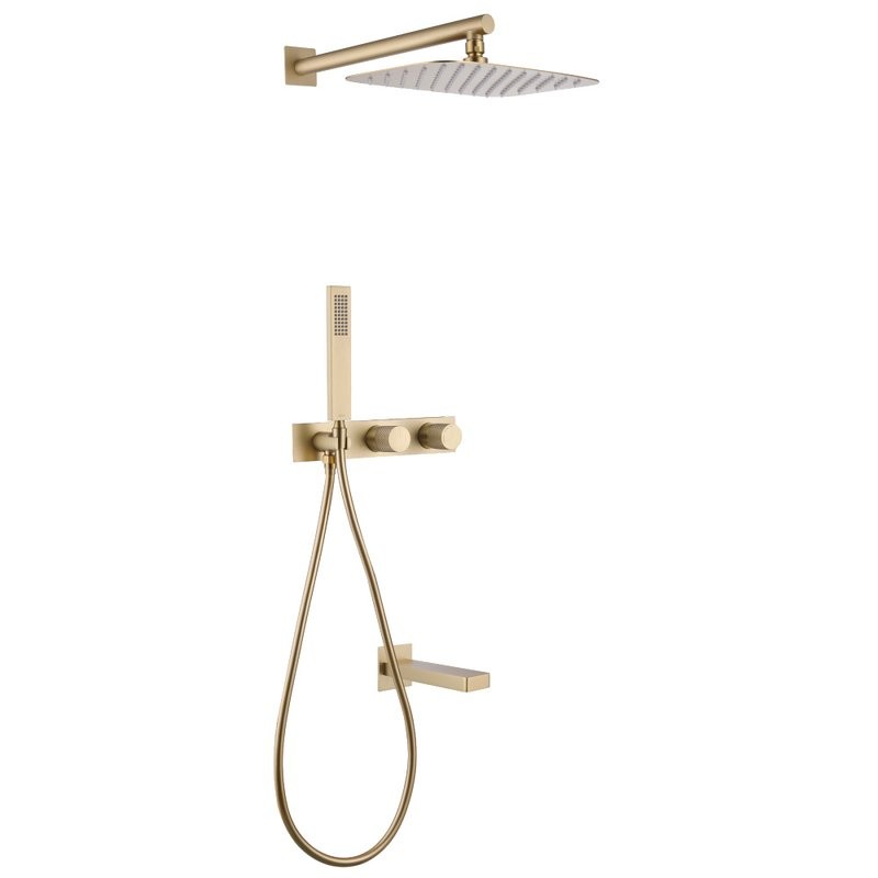 Душевой комплект Abber Rund AF8717G С ВНУТРЕННЕЙ ЧАСТЬЮ, матовое золото