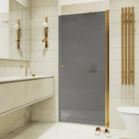 Душевая дверь в нишу Maybahglass MGD-812-3 90 см, профиль золото, стекло графит