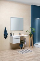 Тумба с раковиной Aquanet Токио 48 1 ящик L