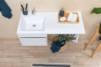 Тумба с раковиной Aquanet Токио 48 1 ящик L