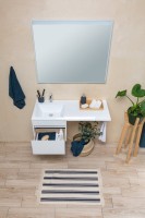 Тумба с раковиной Aquanet Токио 48 1 ящик L