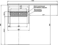 Тумба с раковиной Aquanet Токио 48 1 ящик L