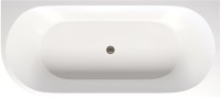 Акриловая ванна Aquanet Elegant B 260055 180x80 см, угловая, правая, отдельностоящая, белая матовая, асимметричная, на ножках, со сливом-переливом