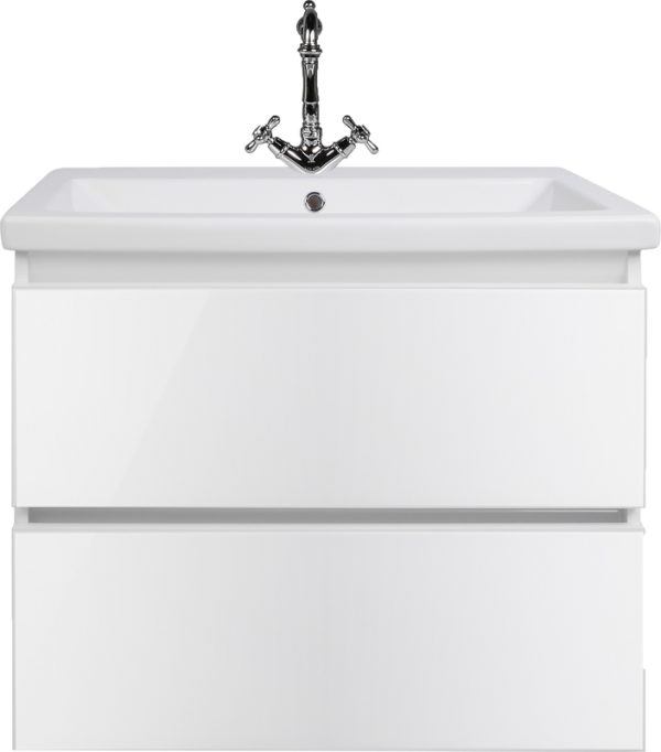 Тумба под раковину Style Line Даймонд 60 Люкс Plus подвесная, белая