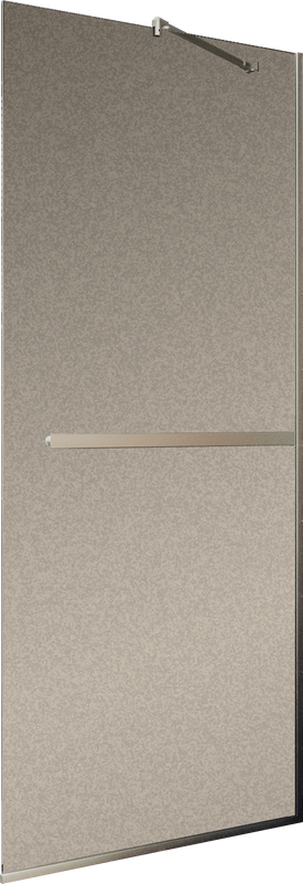 Душевая перегородка Maybahglass MGD-722-5у 69 см, профиль хром матовый, стекло бронза матовое