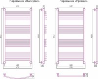 Полотенцесушитель водяной Сунержа Богема + 120x60 выгнутая