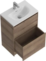 Мебель для ванной комнаты BelBagno Kraft 39 60 напольная, rovere tabacco, раковина BB-8099-3-60