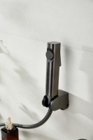 Комплект для раковины BELZ B713 B12713-3 с гигиеническим душем, оружейная сталь