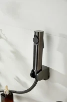 Комплект для раковины BELZ B713 B12713-3 с гигиеническим душем, оружейная сталь