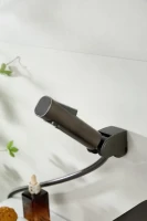 Комплект для раковины BELZ B713 B12713-3 с гигиеническим душем, оружейная сталь