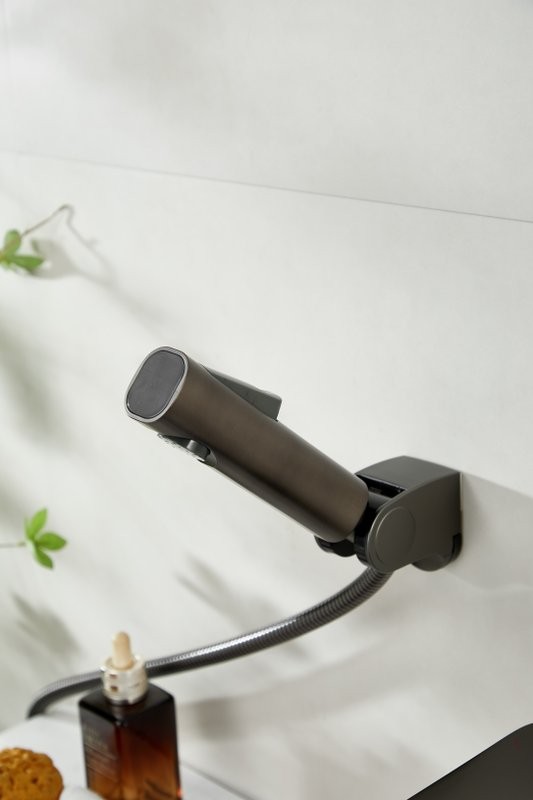 Комплект для раковины BELZ B713 B12713-3 с гигиеническим душем, оружейная сталь