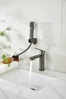 Комплект для раковины BELZ B713 B12713-3 с гигиеническим душем, оружейная сталь