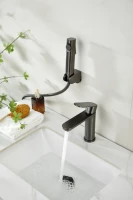 Комплект для раковины BELZ B713 B12713-3 с гигиеническим душем, оружейная сталь
