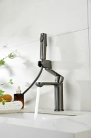 Комплект для раковины BELZ B713 B12713-3 с гигиеническим душем, оружейная сталь