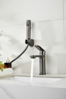 Комплект для раковины BELZ B713 B12713-3 с гигиеническим душем, оружейная сталь