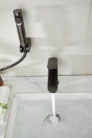 Комплект для раковины BELZ B713 B12713-3 с гигиеническим душем, оружейная сталь