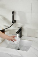 Комплект для раковины BELZ B713 B12713-3 с гигиеническим душем, оружейная сталь