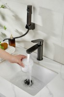 Комплект для раковины BELZ B713 B12713-3 с гигиеническим душем, оружейная сталь