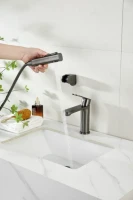 Комплект для раковины BELZ B713 B12713-3 с гигиеническим душем, оружейная сталь