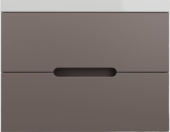 Тумба под раковину Style Line Матис 80 подвесная, тауп темный