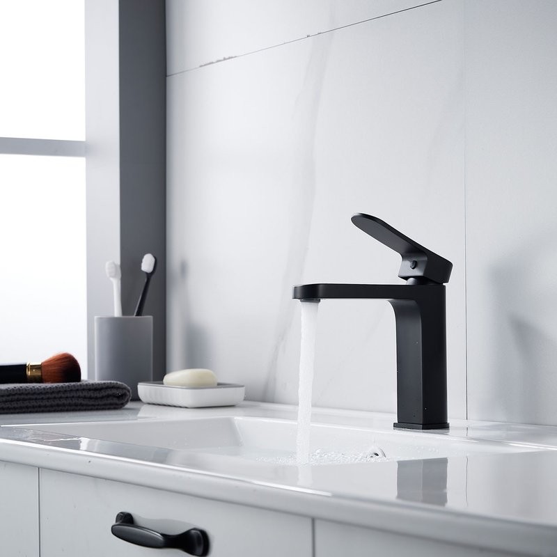 Смеситель для раковины Shevanik S4501H, черный