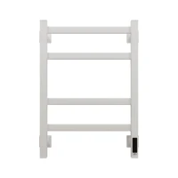 Полотенцесушитель электрический Grota Nosto 430х600 RAL9016 EL 60x45 см, подключение справа, слева, скрытое подключение справа, матовый белый, лесенка, из стали