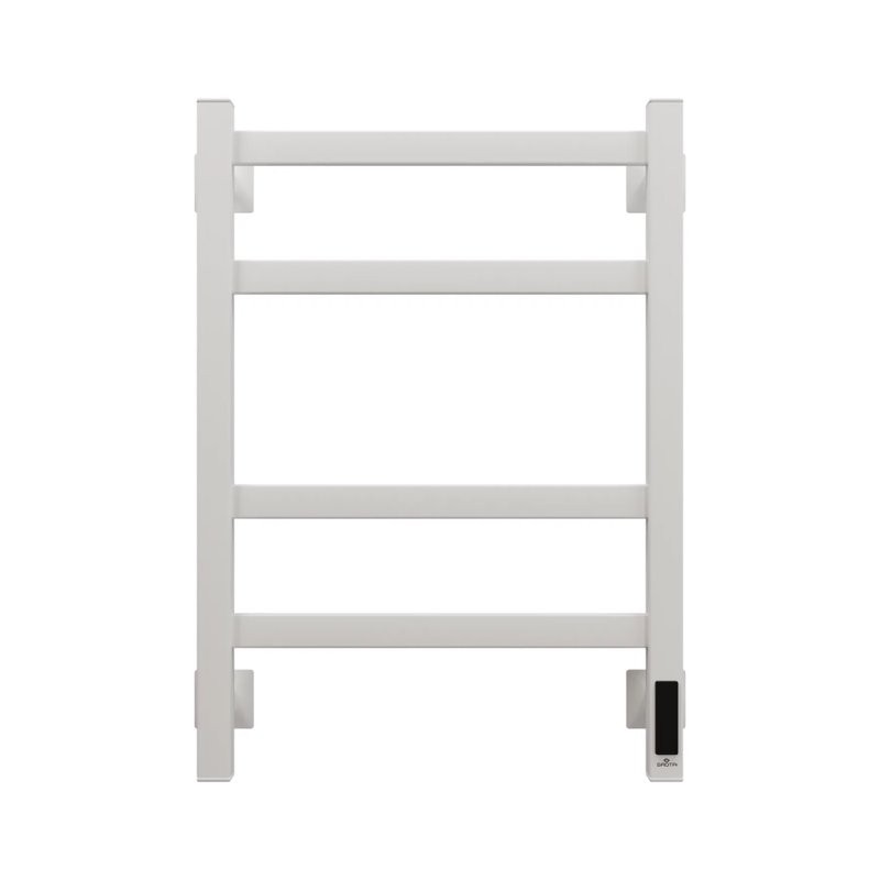 Полотенцесушитель электрический Grota Nosto 430х600 RAL9016 EL 60x45 см, подключение справа, слева, скрытое подключение справа, матовый белый, лесенка, из стали