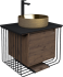 Тумба с раковиной Grossman Винтаж 70 веллингтон, металл черный, раковина GR-5010GG