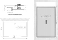 Душевой уголок Kubele DE019 R4U-MAT-CH 140х80 см, профиль хром