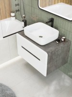 Мебель для ванной комнаты Art&Max Genova 80 подвесная, 2 ящика, бетон бромо