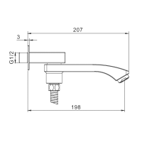 Излив Raglo R473.70.09 графит