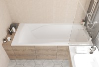 Ванна из искусственного камня Marmo Bagno София 170x75 см, пристенная, белая, на ножках
