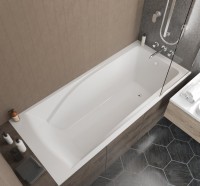 Ванна из искусственного камня Marmo Bagno София 170x75 см, пристенная, белая, на ножках