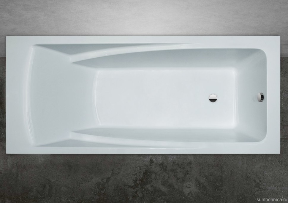Ванна из искусственного камня Marmo Bagno София 170x75 см, пристенная, белая, на ножках