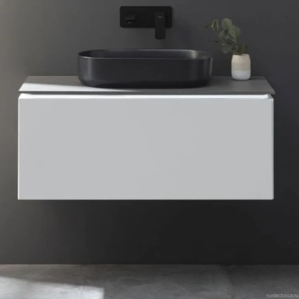 Тумба под раковину Allen Brau Infinity 100 1+1, подвесная, белый матовый