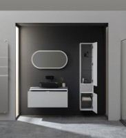 Тумба под раковину Allen Brau Infinity 100 1+1, подвесная, белый матовый