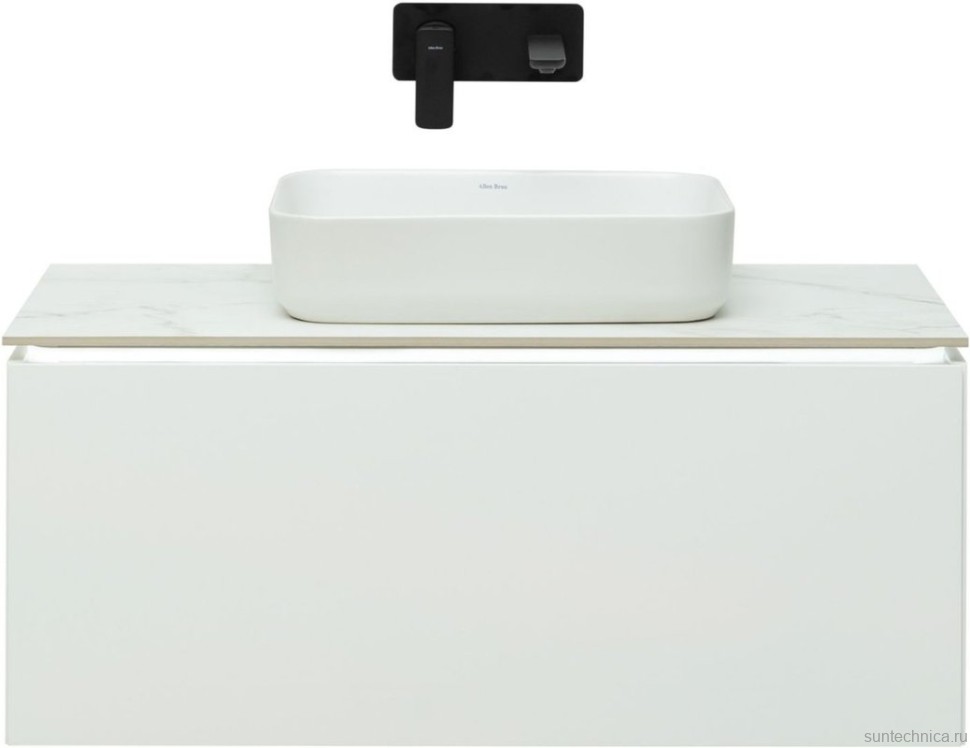 Тумба под раковину Allen Brau Infinity 100 1+1, подвесная, белый матовый