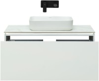 Тумба под раковину Allen Brau Infinity 100 1+1, подвесная, белый матовый