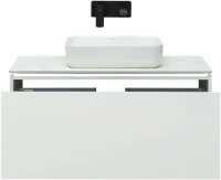 Тумба под раковину Allen Brau Infinity 100 1+1, подвесная, белый матовый