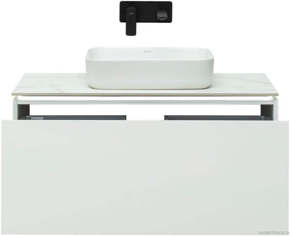 Тумба под раковину Allen Brau Infinity 100 1+1, подвесная, белый матовый