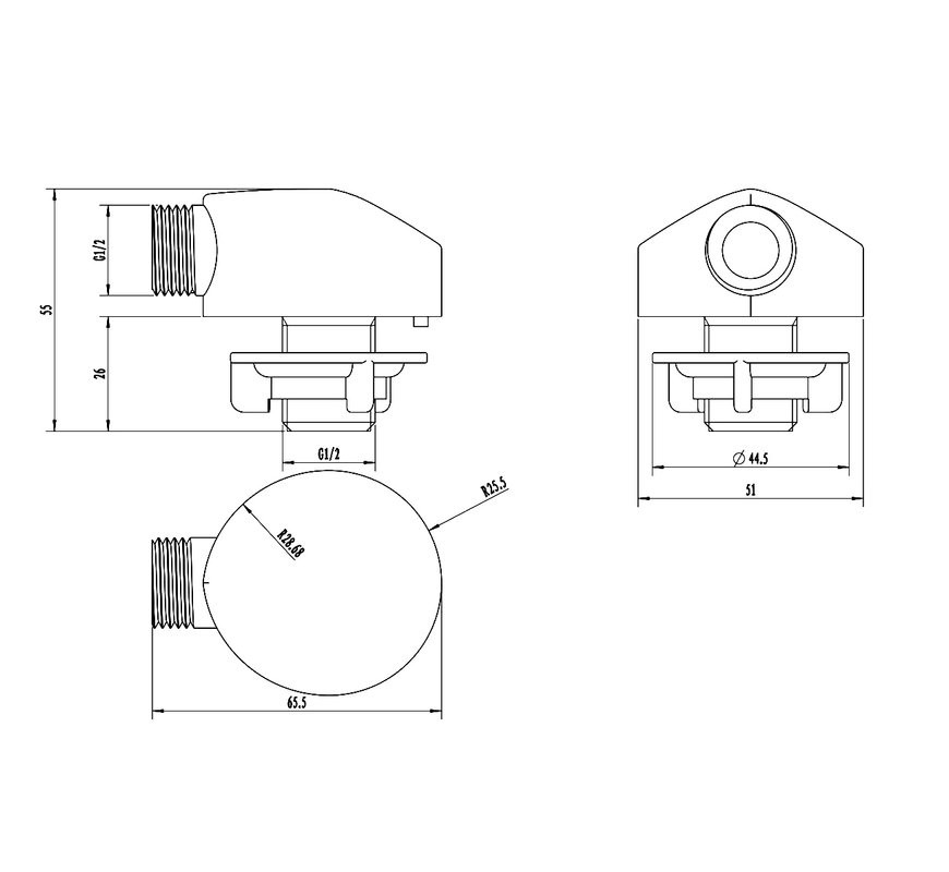 Шланговое подключение Splendy AA215NRACR хром