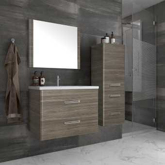 Мебель для ванной Style Line Лотос 80 Plus подвесная, шелк зебрано