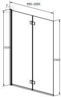 Шторка на ванну Radaway Essenza New PND I 100 L Шторка на ванну Radaway Essenza New PND I 100 L