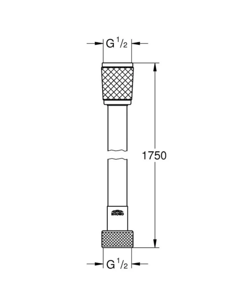 Душевой гарнитур GROHE Tempesta 110 со штангой 60 см и полочкой, хром (26638003)