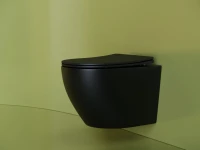 Комплект Унитаз подвесной Ceramicanova Uno Rimless CN11001MB черный матовый + Инсталляция STWORKI + Кнопка 230823 хром матовый