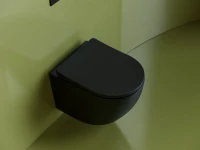 Комплект Унитаз подвесной Ceramicanova Uno Rimless CN11001MB черный матовый + Инсталляция STWORKI + Кнопка 230823 хром матовый