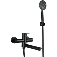 Смеситель с длинным изливом для ванны Frap H801-6 F32801-6 черный