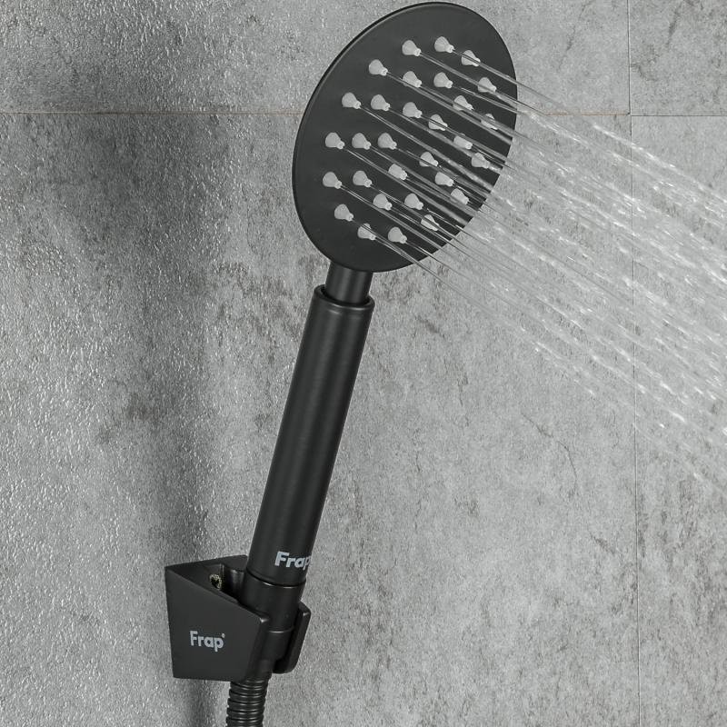 Смеситель с длинным изливом для ванны Frap H801-6 F32801-6 черный