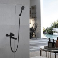 Смеситель с длинным изливом для ванны Frap H801-6 F32801-6 черный Смеситель с длинным изливом для ванны Frap H801-6 F32801-6 черный